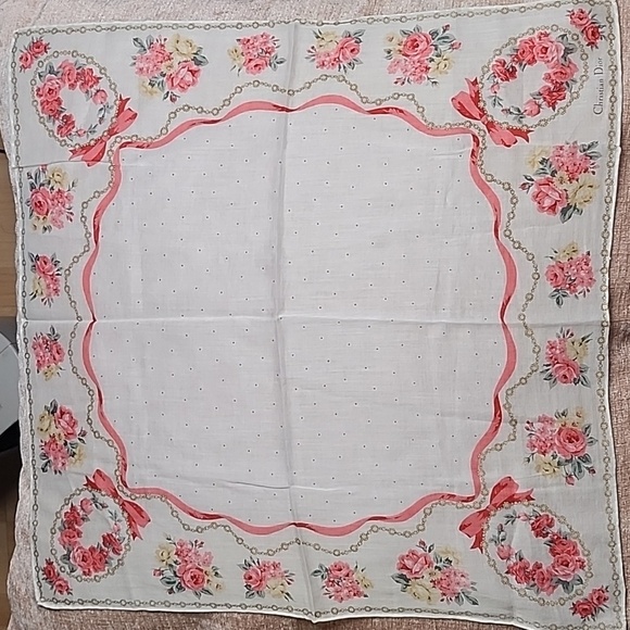 Christian Dior 💯 Authentic Handkerchief Cotton - Picture 1 of 6